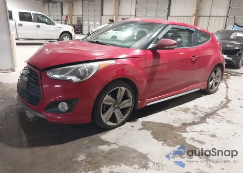 2013 Hyundai Veloster Turbo W/Black z USA, uszkodzony, nr VIN KMHTC6AE8DU163538